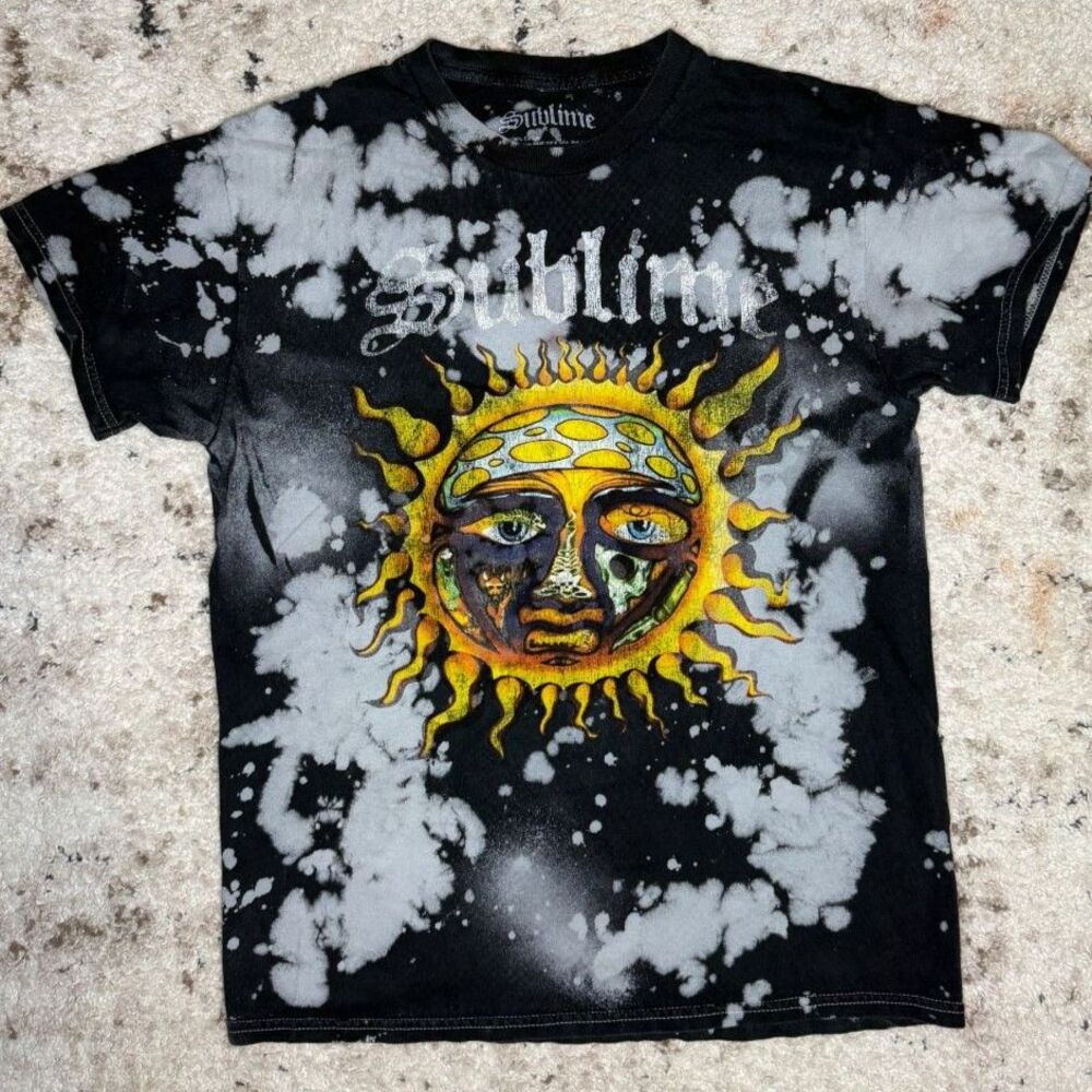 Sublime Bleach Splatter Band Tee Sun Logo